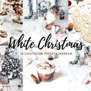 14 White Christmas Preset, Holiday Presets, christmas lightoom presets, Winter Preset, December Presets, DNG, Christmas Filter, clean preset