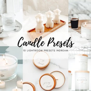 10 Candle Presets | Product Presets Bundle| Natural Presets| Small Business Presets Etsy Branding | wax presets | Shop presets | DNG file image 1