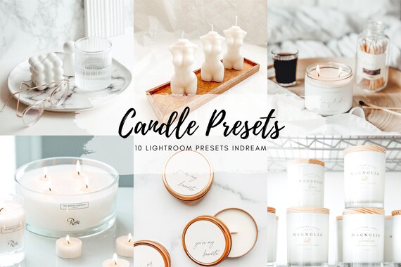 10 Candle Presets | Product Presets Bundle| Natural Presets| Small Business Presets Etsy Branding | wax presets | Shop presets | DNG file