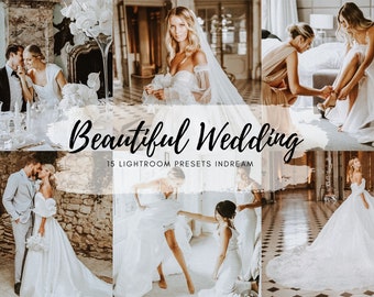 15 WEDDING Lightroom Mobile & Desktop Presets | Wedding Presets | Professional Preset for Couple Photography | Cream Wedding filter