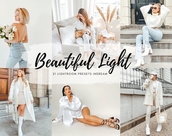 16 Bright LIGHTROOM Presets, Bright Preset, Mobile Lightroom Preset, Instagram Filter, White Light Airy, Blogger Indoor Photo, Home presets