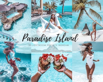 20 Beach Lightroom Presets, beach presets, tan, summer presets, tanning preset, water preset, tropical preset, vacation preset, blue presets