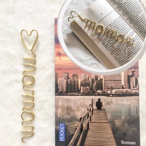 Personalized aluminum wire bookmark with teardrop attachment image 6