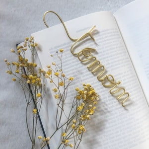 Personalized aluminum wire bookmark with teardrop attachment image 5