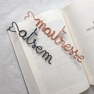 Personalized aluminum wire bookmark with heart image 5