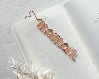 Personalized aluminum wire bookmark with heart