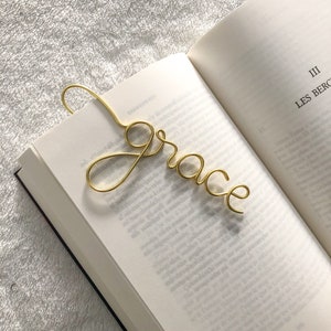 Personalized aluminum wire bookmark with teardrop attachment image 4
