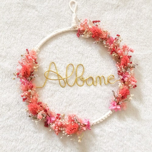 Customizable macramé & dried flower crown
