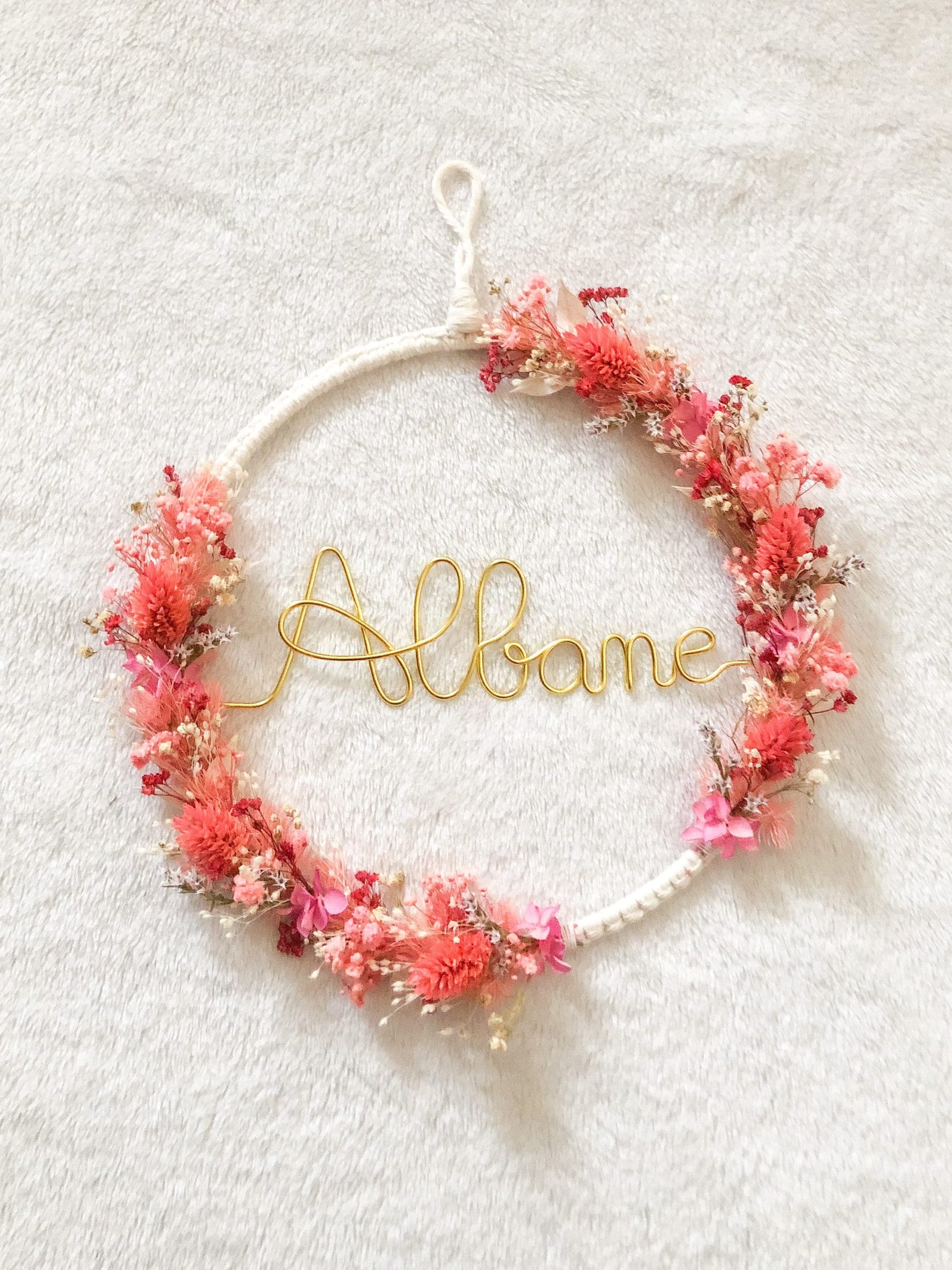 Customizable macramé & dried flower crown