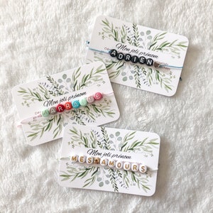 Pulsera personalizada con mensaje/nombre/palabra - Cuentas de letras