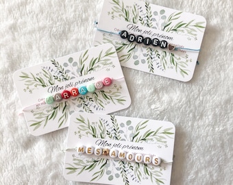 Personalized message/first name/word bracelet - Letter beads