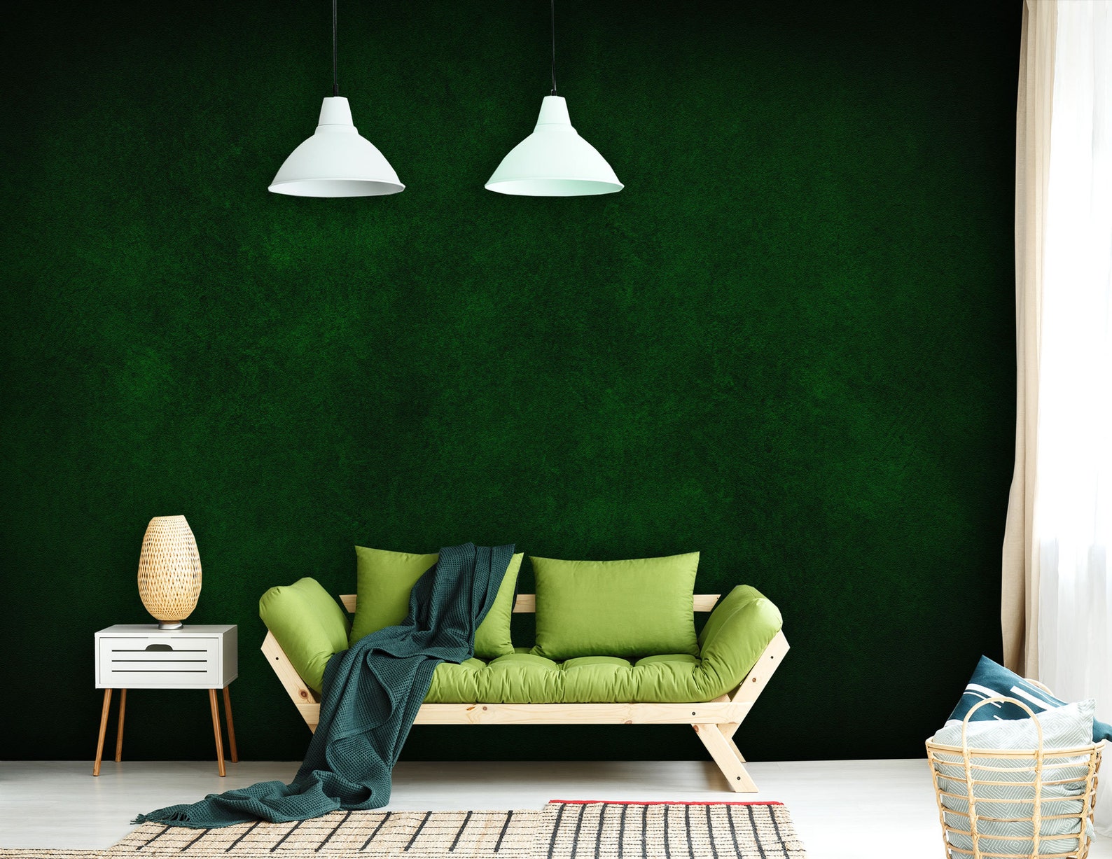 Dark green texture wallpaper Self Adhesive Peel & Stick Etsy