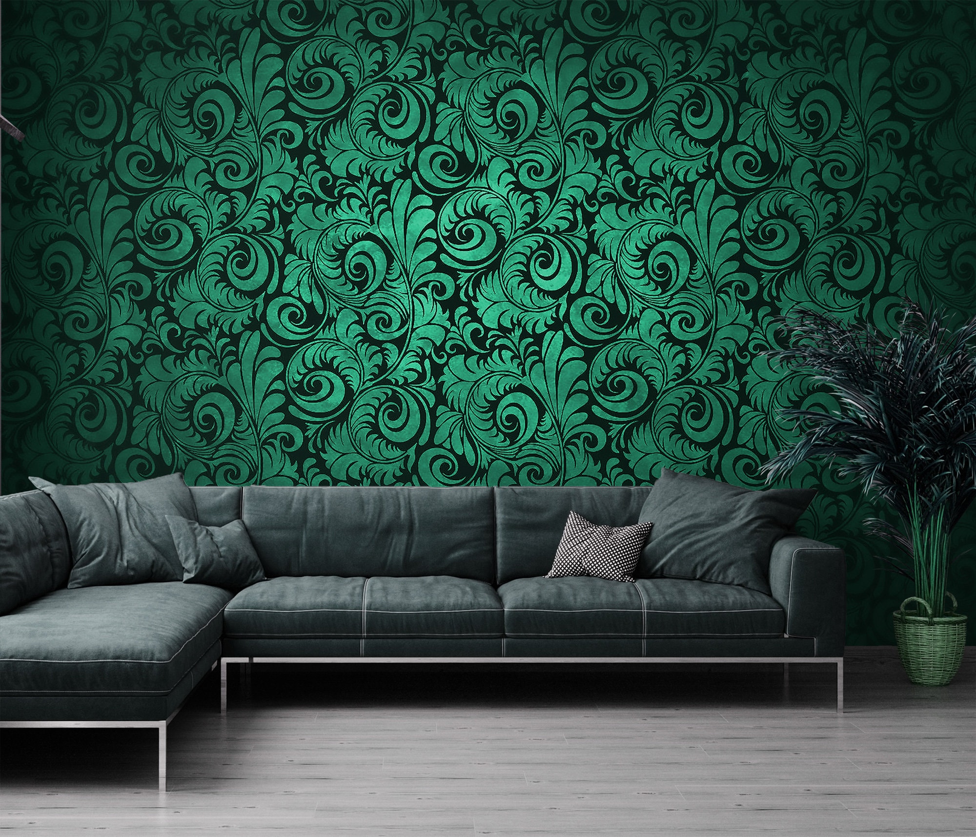 Green wallpaper for walls discount