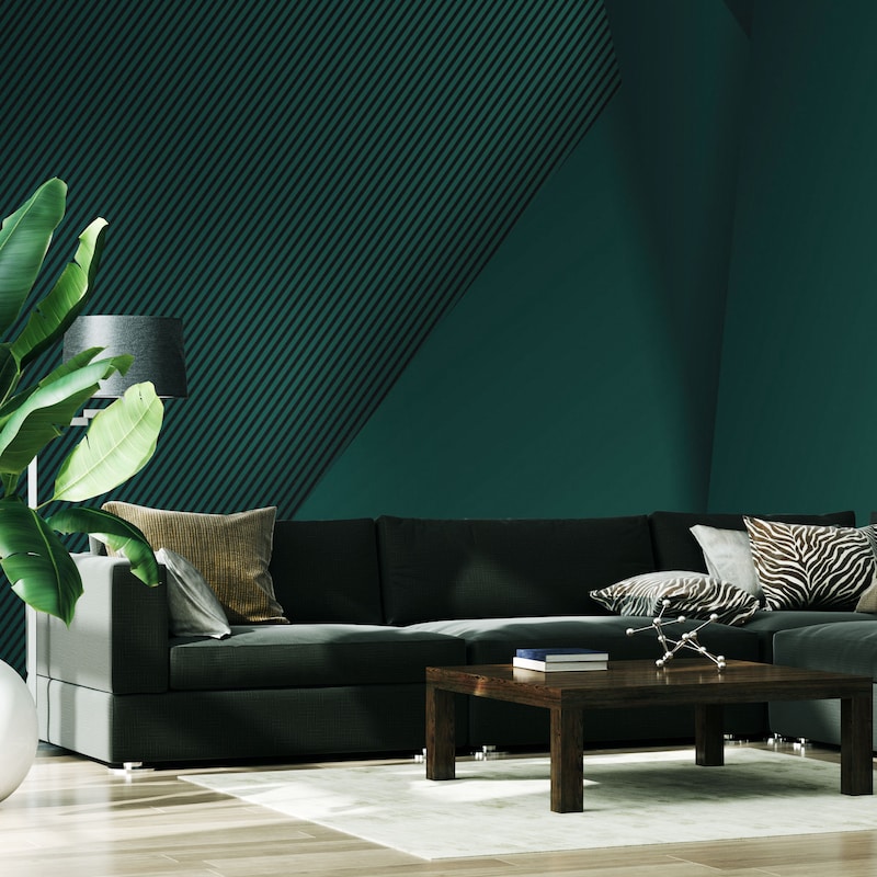 Green Geometric Wallpaper - Etsy
