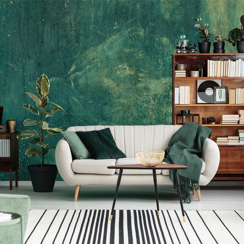 Dark Green Texture Wallpaper Self Adhesive Peel & Stick - Etsy