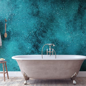 Watercolor abstract cosmic wallpaper, Self Adhesive, Peel & Stick, Removable wallpaper
