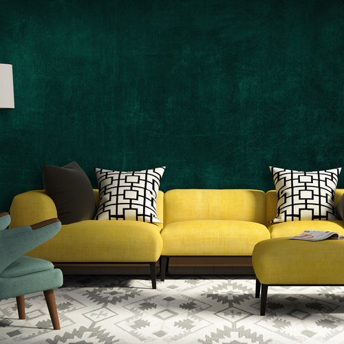 Teal Triangle Geometric Wallpaper Self Adhesive Peel & Etsy