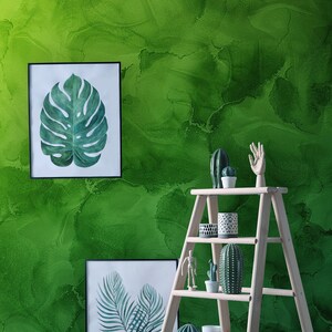 Green marbled abstract wallpaper, Self Adhesive, Wall Decor, Peel and Stick, Temporary, Removable Wall Mural