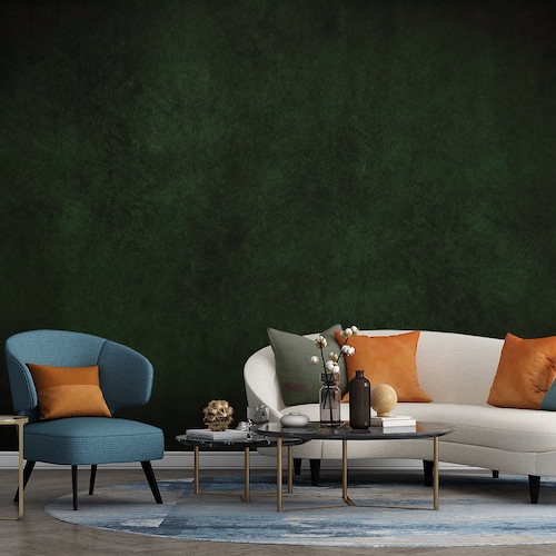 Emerald Green Abstract Wallpaper Self Adhesive Peel and Etsy