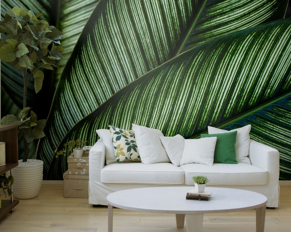 Beautiful Green Wall Murals For Living Room Theme