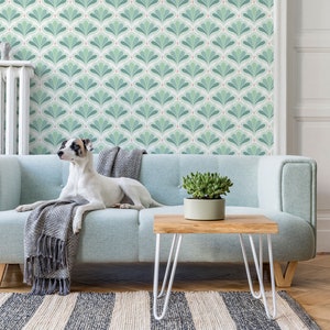 Retro style wallpaper, floral, Self Adhesive, Peel & Stick, Removable wallpaper