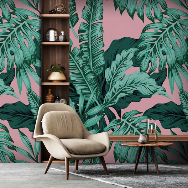 Pink Green Wallpaper Etsy