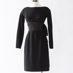 1950s/1960s Little Black Dress | Vintage Little Black Dress | 50s Women&#39;s Dress | 60s Women&#39;s Dress | Women&#39;s Black Dress | Cocktail Dress