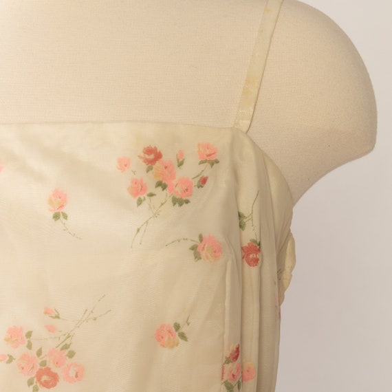 CLEARANCE** 1970s Cream Party Dress | Vintage Flo… - image 9