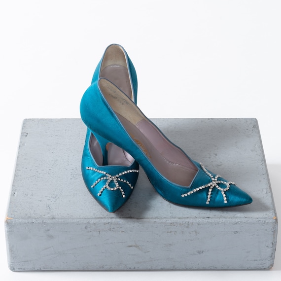 1980s Teal Stiletto | Vintage High Heel | 1980s H… - image 1