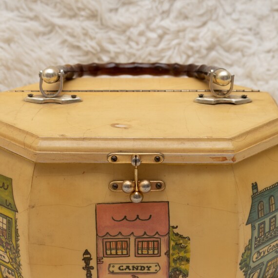 1960s Decoupage Purse | Vintage Wood Purse |  Vin… - image 2