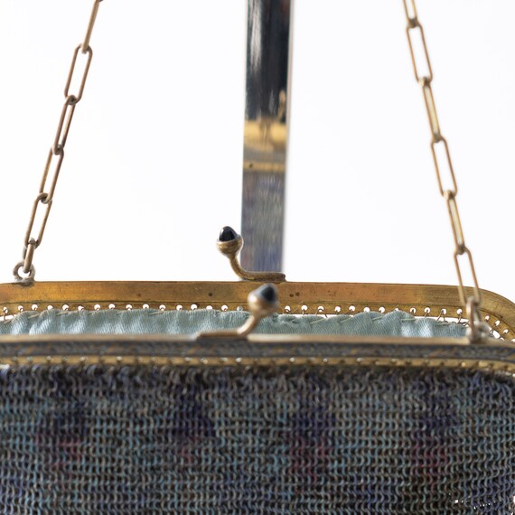 Antique Metal Mesh Purse | 1920s Metal Purse | An… - image 5