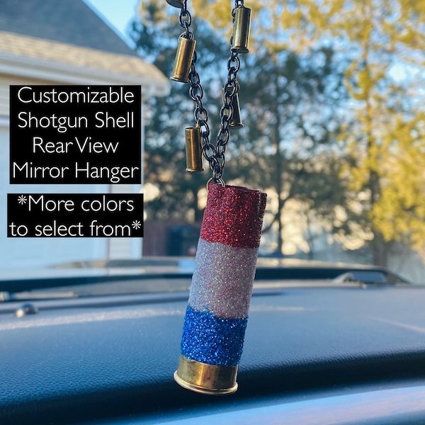 Customizable Shotgun Shell Rear View Mirror Hanger / Charm