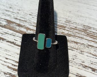 Anillo ajustable turquesa bohemio / Joyería occidental / Joyería bohemia occidental