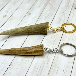 Deer Antler Tip Keychain | Real Deer Antler