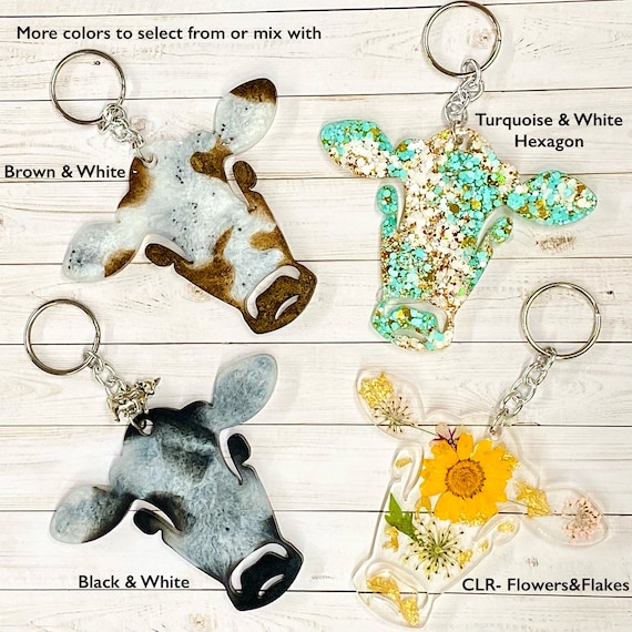Handmade Polymer Clay Cow Charms  Red/blue/brown/black/green/purple/pink/yellow Cow Charm/necklace/phone  Charm/keychain 