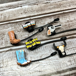 Western Straw Covers | Tumbler Straw Covers | Cup Straw Cover | Tumbler Accessories | Western Drinkware | Drink Accessories|Straw Cover Caps
