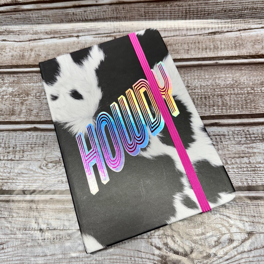 Howdy Cow Print Lined Notebook | Western Notebook | Western Stationary ...