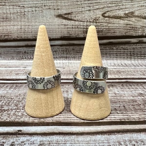 Sunflower Adjustable Metal Stamped Ring | Western Rings | Metal Stamped Ring | Western Metal Stamped Ring | Stamped Ring