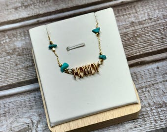Collar Howdy Turquoise / Collar estilo western / Joyería estilo western