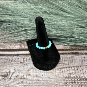 Turquoise Bead Cuff Ring | Western Rings | Western Jewelry | Western accessories