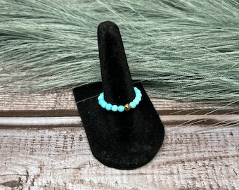 Turquoise Bead Cuff Ring | Western Rings | Western Jewelry | Western accessories