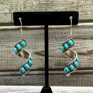 Western Turquoise Spiral Earring | Western Earring | Western Jewelry | Western Accessories