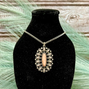 Western Türkis Anhänger Halskette | Westernschmuck | Western-Halskette | Western Zubehör | Türkis Schmuck | Türkis Halskette