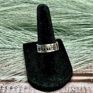 Howdy Adjustable Metal Stamped Ring | Western Rings | Metal Stamped Ring | Western Metal Stamped Ring | Stamped Ring