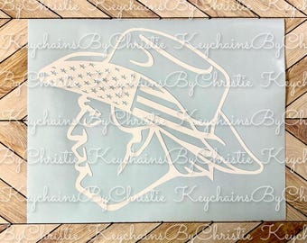 Patriotic Cowboy Trump Decal | Trump Decal | Trump 2024 Sticker | Trump Sticker | Trump | MAGA | MAGA decal