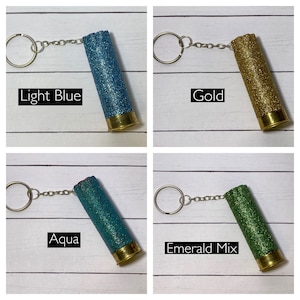 Glitter Shotgun Shell Keychain