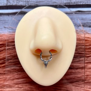 Cattle Skull Septum Nose Ring Western Nose Ring Western Septum