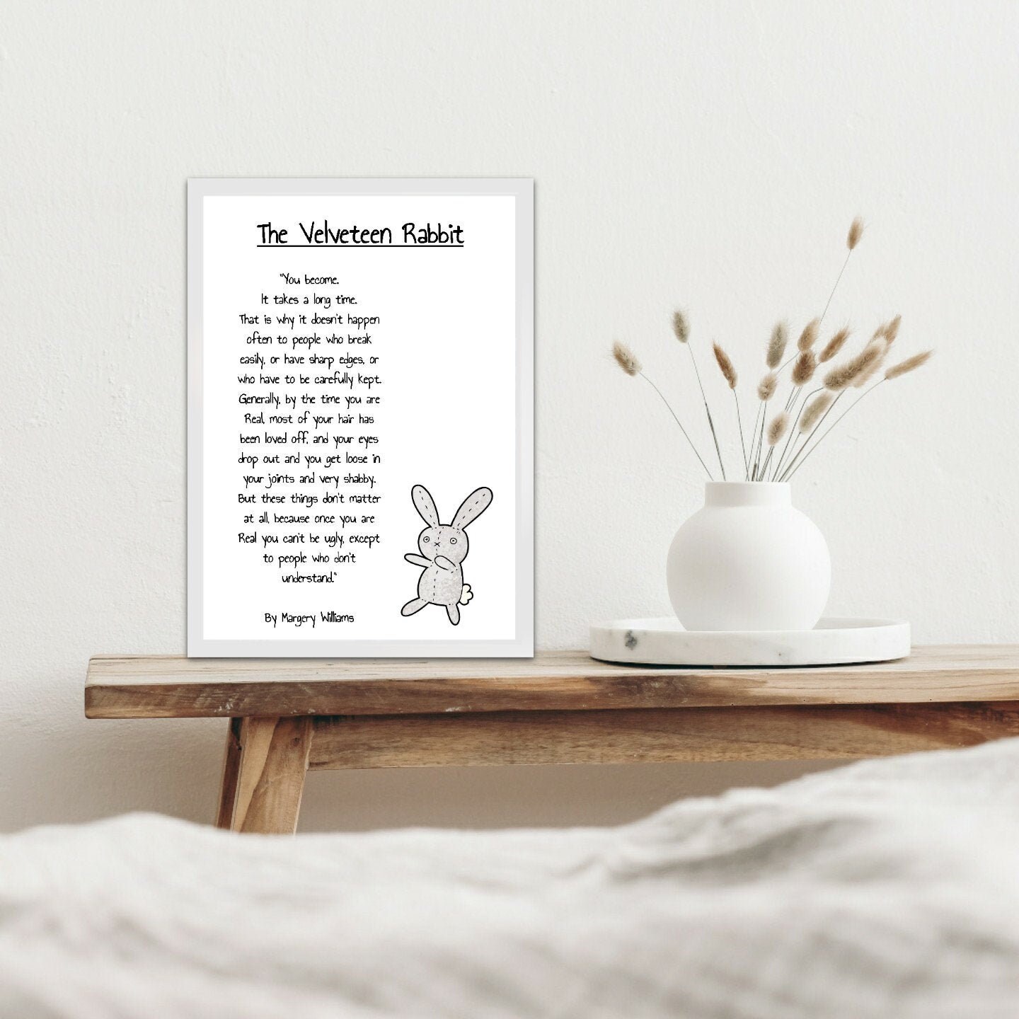 Velveteen Rabbit Poem Digital Download Printable Artwork Etsy UK