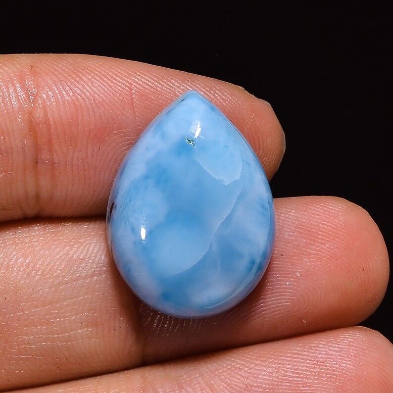 Natural Larimar Larimar Par Shape Cabochon 21X15X7 mm AAA Quality Larimar Larimar Gemstone Loose Gemstone For Making Jewelry 21 Ct