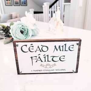 Cead Mile Failte, Irish Welcome Sign, A Hundred Thousand Welcomes, Irish Gift, Slainte Sign, Irish Blessing Sign, St Patrick&#39;s Day Decor